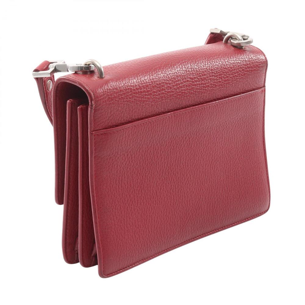 Saint Laurent Sunset Leather Red Shoulder Bag Paris - Picture 2 of 9